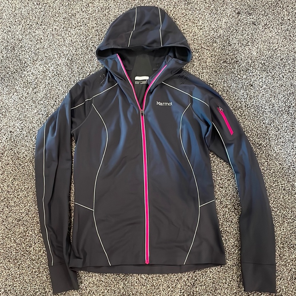 Marmot Womens Lightweight Jacket, Zipper, Hoodie, size Small